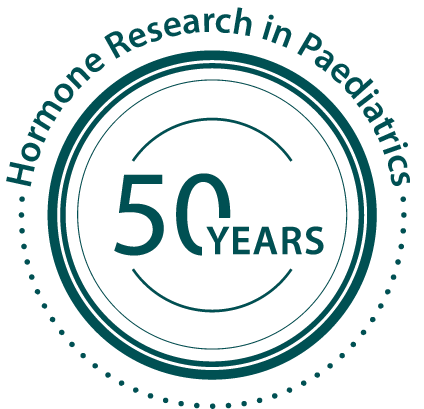 Hormone Research in Paediatrics 50 Anniversary Logo Hormone Research in Paediatrics 50 Anniversary