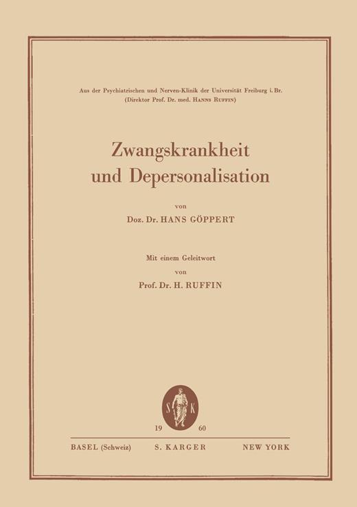 Book cover for Zwangskrankheit und Depersonalisation