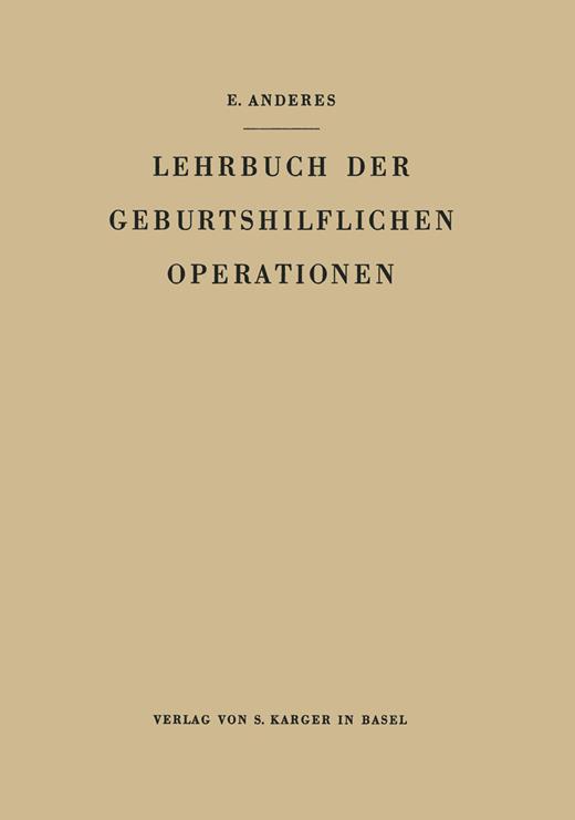 Book cover for Lehrbuch der geburtshilflichen Operationen