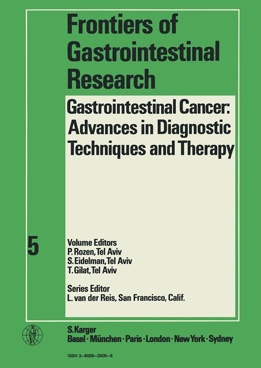 Karger Papers Gastrointestinal Cancer: Advances in Diagnostic Techniques and Therapy ...