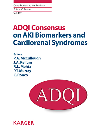 Book cover for ADQI Consensus on AKI Biomarkers and Cardiorenal Syndromes