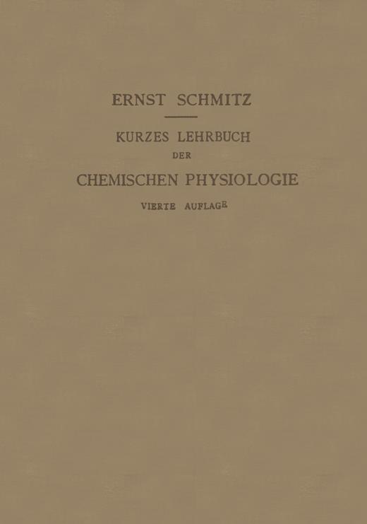 Book cover for Kurzes Lehrbuch der chemischen Physiologie
