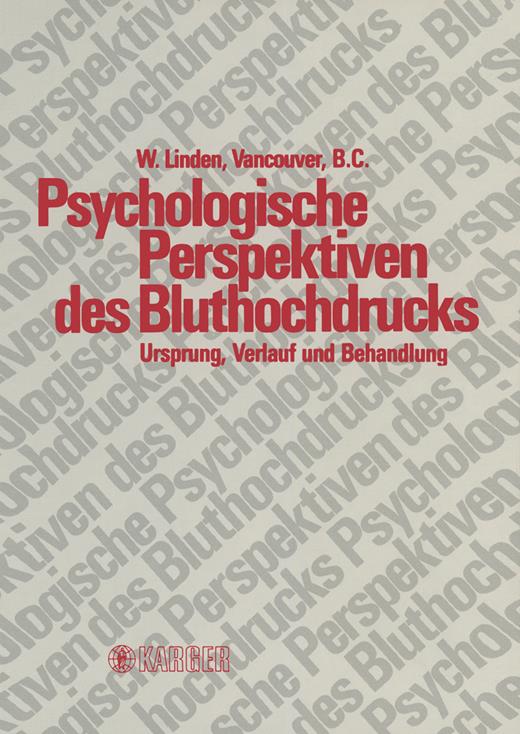 Book cover for Psychologische Perspektiven des Bluthochdrucks: Ursprung, Aufrechterhaltung und Behandlung