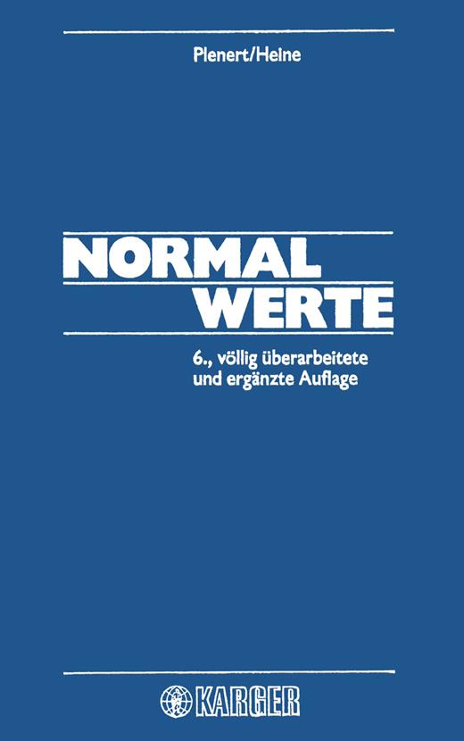 Book cover for Normalwerte: Untersuchungsergebnisse beim gesunden Menschen unter besonderer Berücksichtigung des Kindesalters