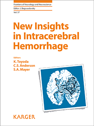 Book cover for New Insights in Intracerebral Hemorrhage