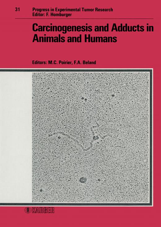 Book cover for Carcinogenesis and Adducts in Animals and Humans: Workshop, Cambridge, Mass., February 1986