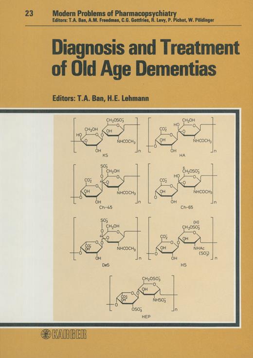 Book cover for Diagnosis and Treatment of Old Age Dementias