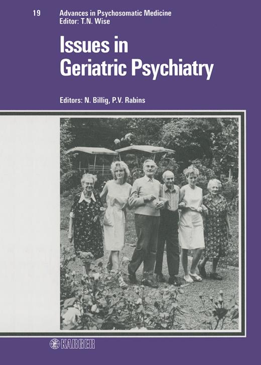 Book cover for Issues in Geriatric Psychiatry