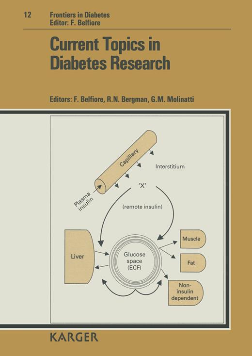 Book cover for Current Topics in Diabetes Research: 4th International Diabetes Conference, Florence, March 1992