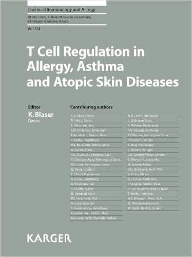 Book cover for T Cell Regulation in Allergy, Asthma and Atopic Skin Diseases