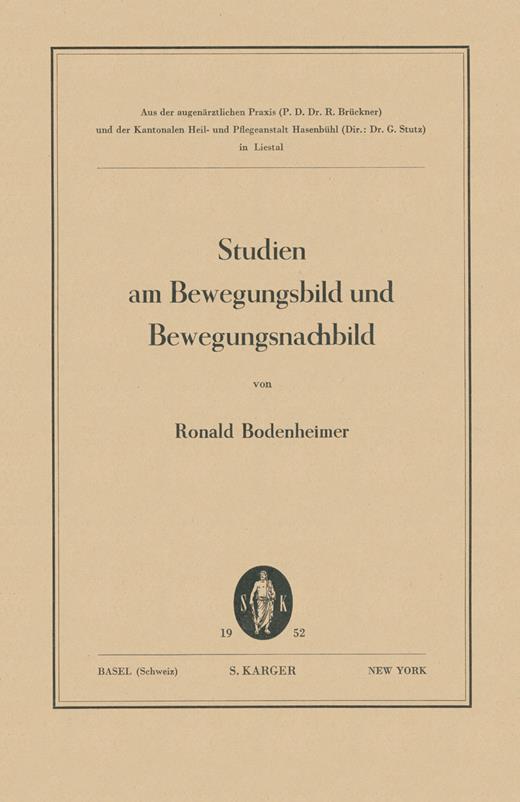 Book cover for Studien am Bewegungsbild und Bewegungsnachbild