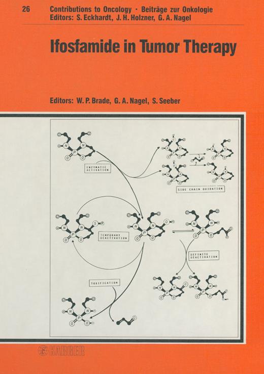 Book cover for Ifosfamide in Tumor Therapy: Satellite Symposium held at the 18th National Cancer Congress of the German Cancer Society, Munich, March 1986: Proceedings