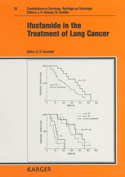 Book cover for Ifosfamide in the Treatment of Lung Cancer: Satellite Symposium of the 19th German Cancer Congress, Frankfurt/Main, February 1988