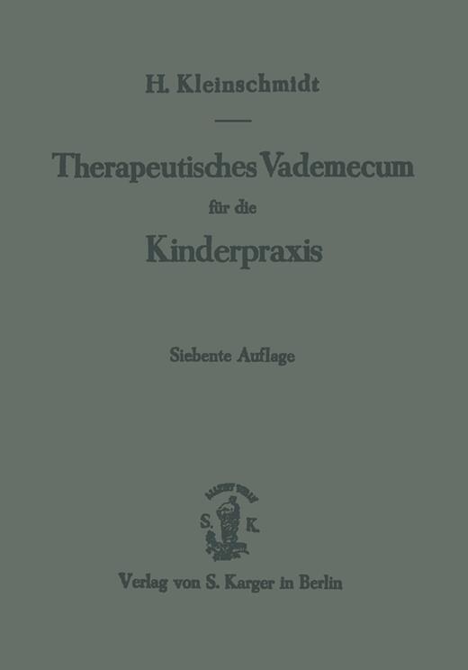 Book cover for Therapeutisches Vademecum für die Kinderpraxis