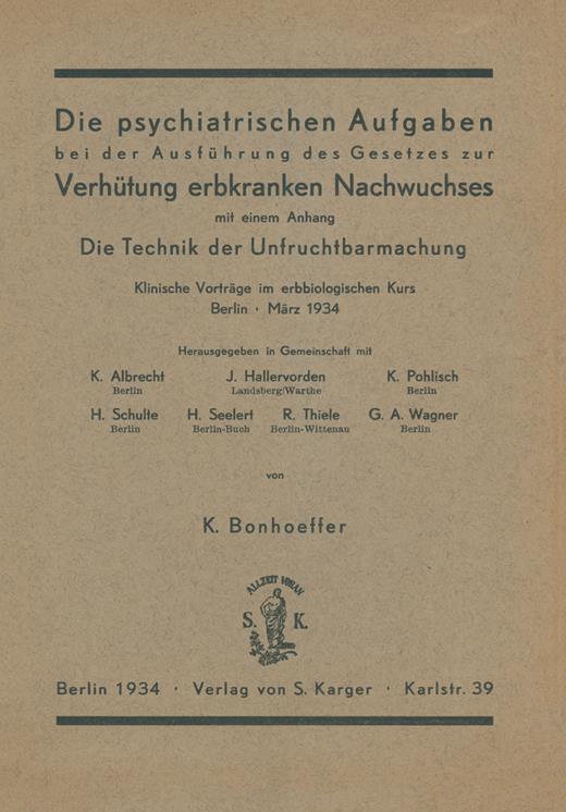 Die heredogenerativen Nervenkrankheiten | Die Psychiatrischen Aufgaben