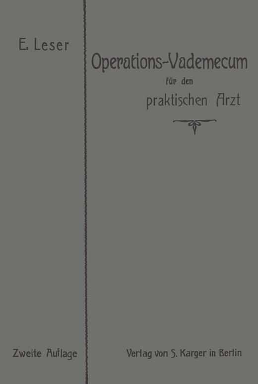 Book cover for Operations-Vademecum für den praktischen Arzt