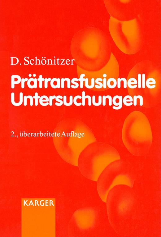 Book cover for Prätransfusionelle Untersuchungen