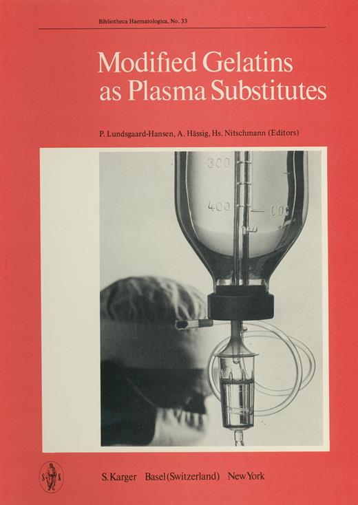 Special Indications for Gelatin Plasma Substitutes in Gynecology