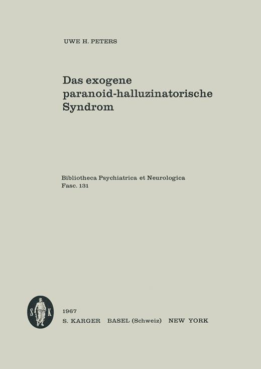 Book cover for Das exogene paranoid-halluzinatorische Syndrom