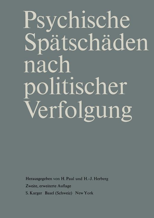 Book cover for Psychische Spätschäden nach politischer Verfolgung