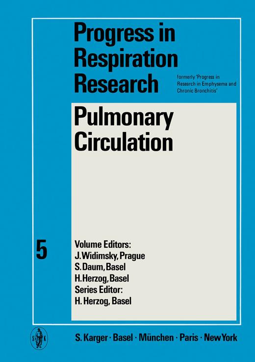 Book cover for Pulmonary Circulation: 1st International Symposium on Pulmonary Circulation, Prague, June 1969