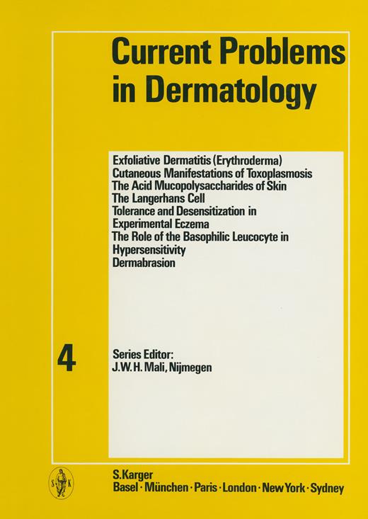 Karger Papers Exfoliative Dermatitis (Erythroderma) | Current Problems in Dermatology ...