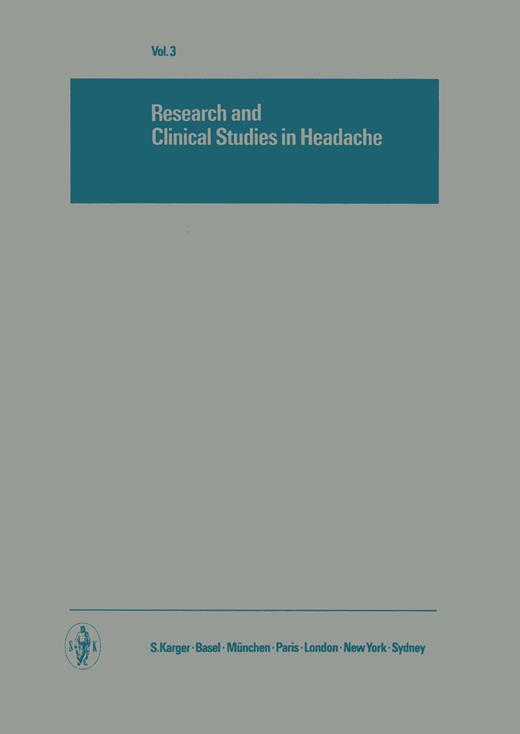 Karger Papers International Migraine-Headache Symposium: Florence, May 1970: Selected ...