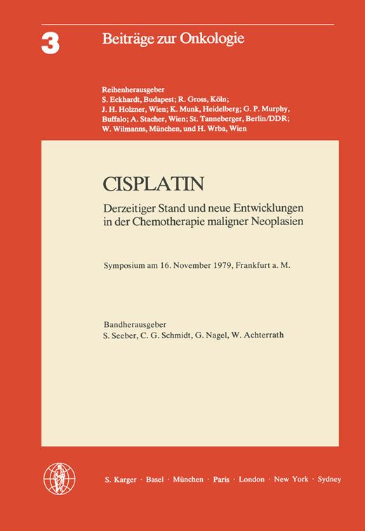 Book cover for CISPLATIN - derzeitiger Stand und neue Entwicklungen in der Chemotherapie maligner Neoplasien: CISPLATIN-Symposium, Frankfurt, November 1979