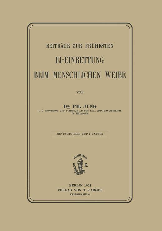 Book cover for Beiträge zur frühesten Ei-Einbettung beim menschlichen Weibe