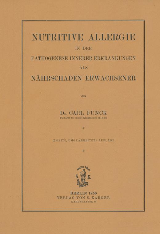 Book cover for Nutritive Allergie in der Pathogenese innerer Erkrankungen als Nährschäden Erwachsener