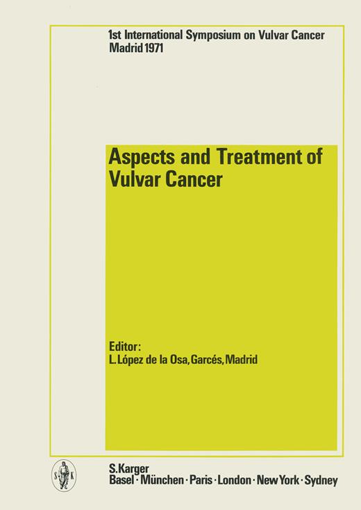 Book cover for Aspects and Treatment of Vulvar Cancer: 1st International Symposium on Vulvar Cancer, Madrid 1971