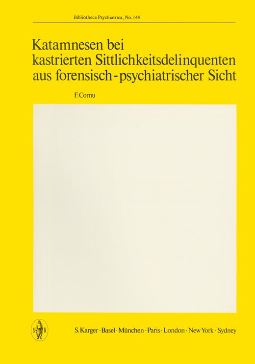 Book cover for Katamnesen bei kastrierten Sittlichkeitsdelinquenten aus forensisch-psychiatrischer Sicht