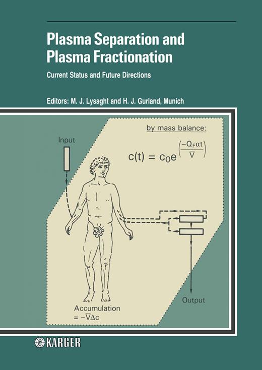 Book cover for Plasma Separation and Plasma Fractionation: Current Status and Future Directions International Workshop of the University of Munich and the International Society for Artificial Organs, Rottach-Egern, March 1983