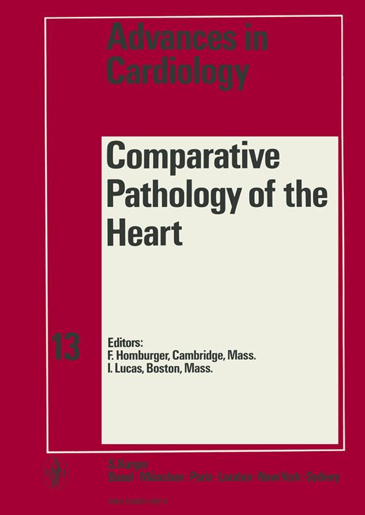 Book cover for Comparative Pathology of the Heart: Symposium, Boston, Mass., September 1973