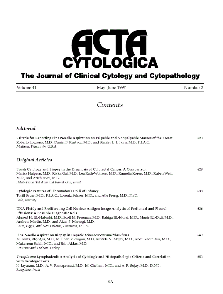 First page of Contents