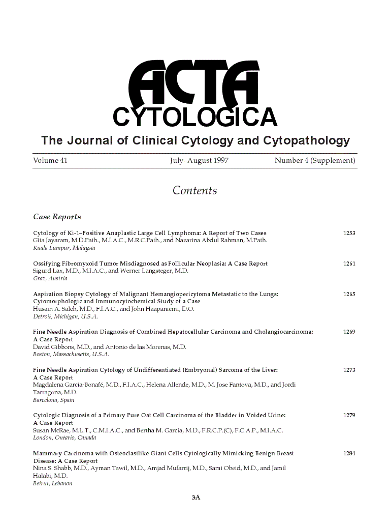 First page of Contents