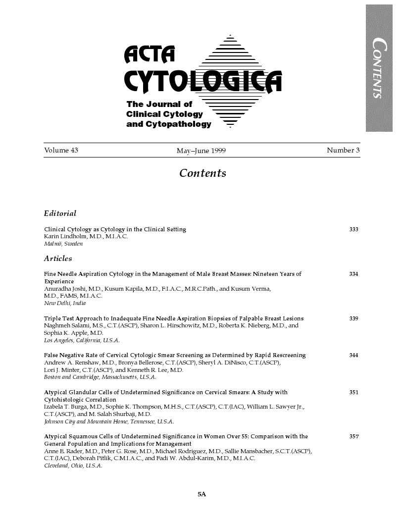 First page of Contents