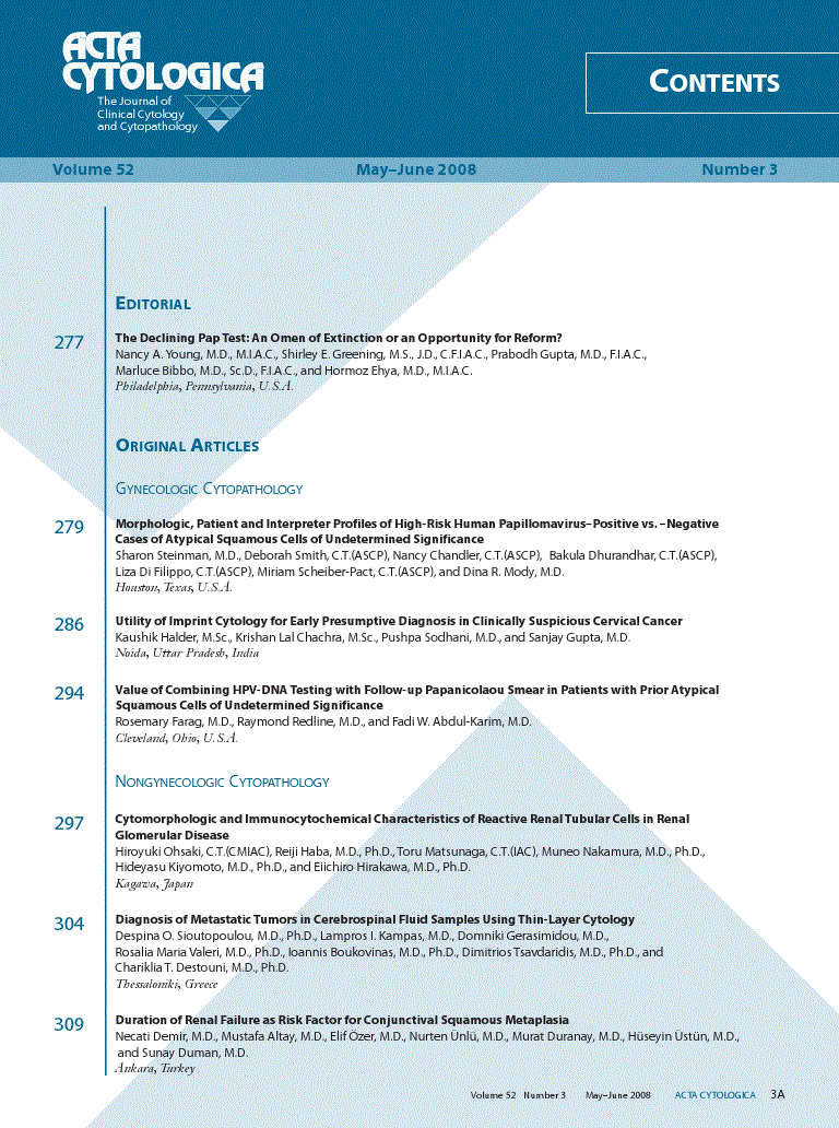 First page of Contents
