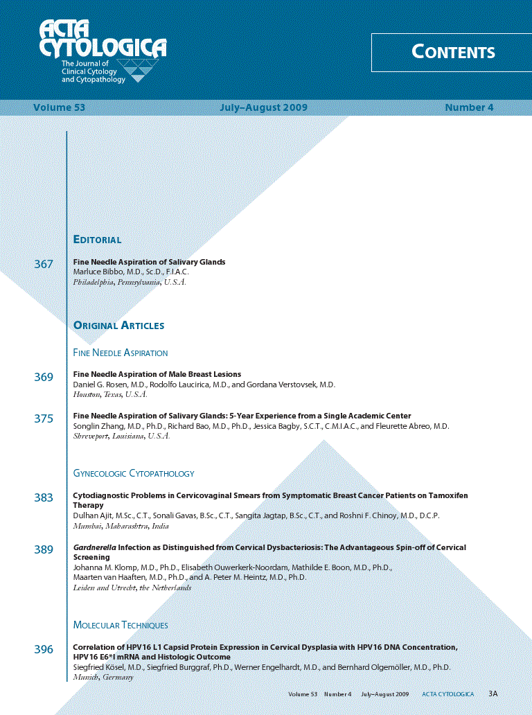 First page of Contents
