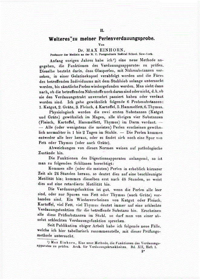 First page of Weiteres zu meiner Perlenverdauungsprobe