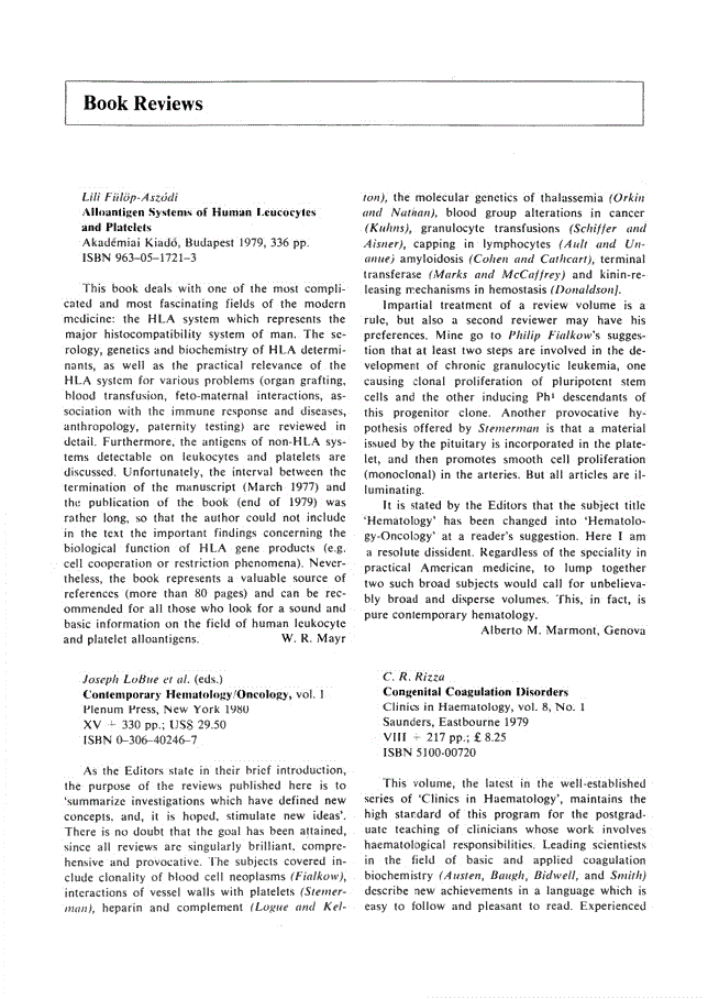 First page of Book Reviews