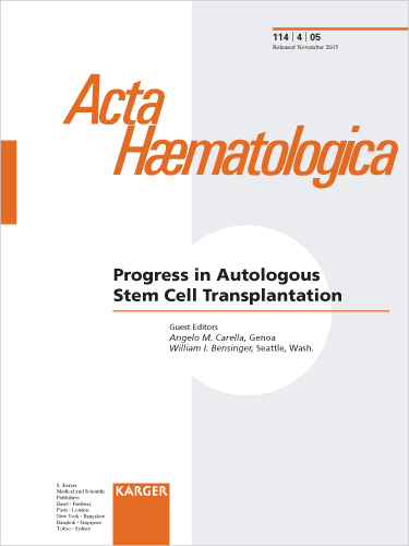 Acta Haematologica Cover Image for Volume 114, Issue 4