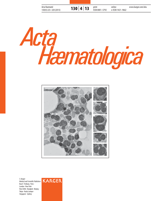 Acta Haematologica Cover Image for Volume 130, Issue 4
