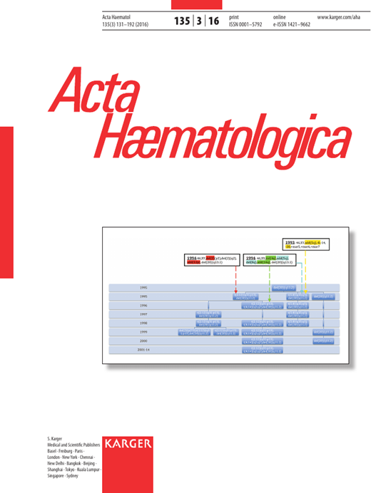 Acta Haematologica Cover Image for Volume 135, Issue 3