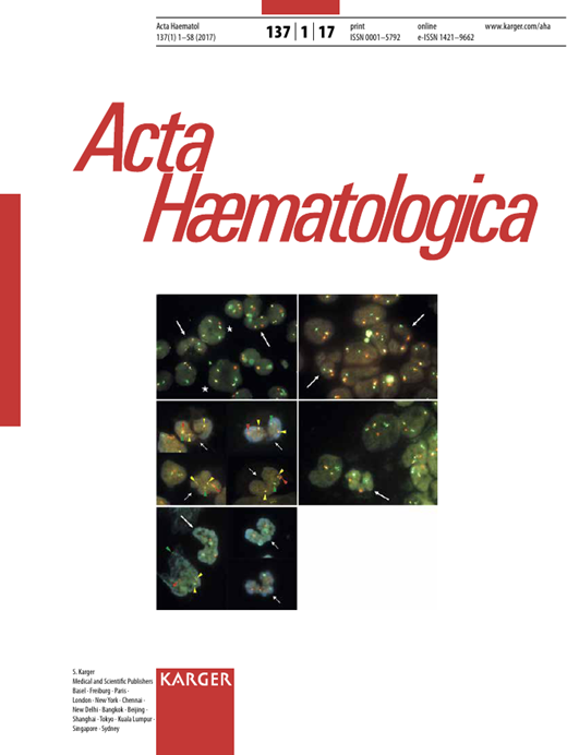 Acta Haematologica Cover Image for Volume 137, Issue 1