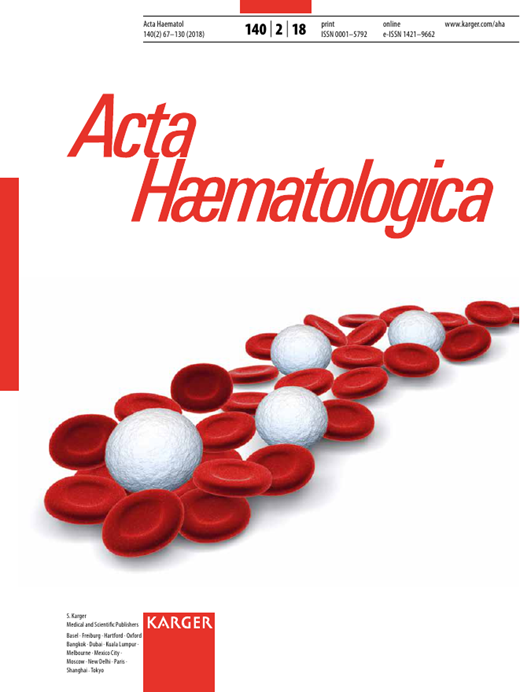 Acta Haematologica Cover Image for Volume 140, Issue 2