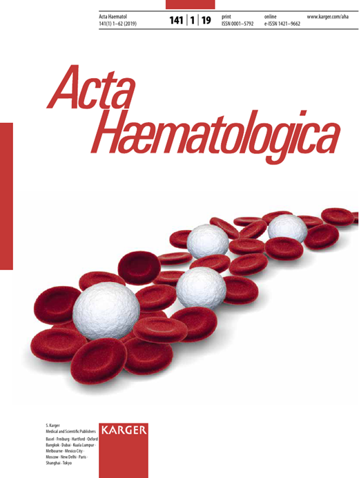 Acta Haematologica Cover Image for Volume 141, Issue 1