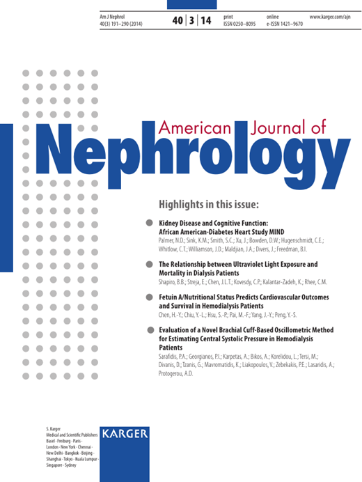 American Journal of Nephrology Cover Image for Volume 40, Issue 3