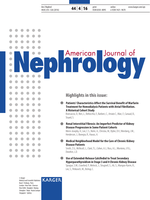American Journal of Nephrology Cover Image for Volume 44, Issue 4