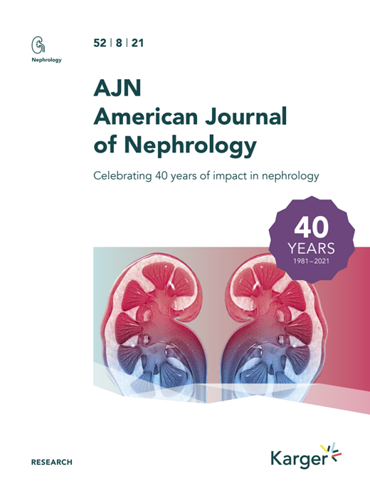 American Journal of Nephrology Cover Image for Volume 52, Issue 8